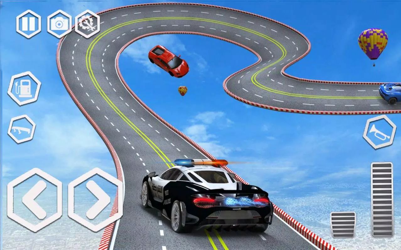 特技警车空中挑战游戏最新手机版（Police Hero Car Stunts Racing）